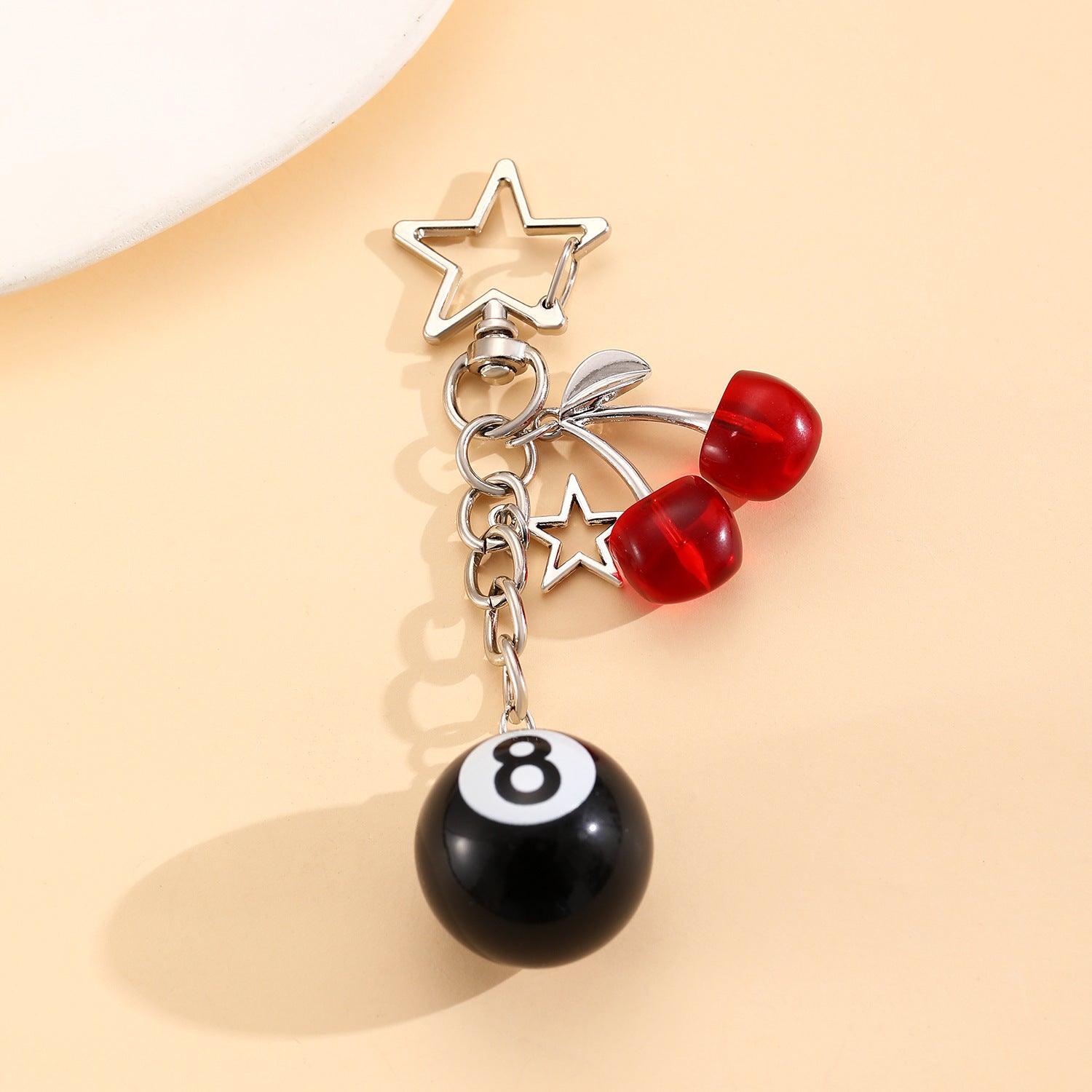 Wholesale Exaggerated red cherry fruit pendant